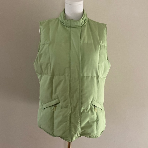 Talbots Down Fill Puffer Vest With Hood - Picture 1 of 10